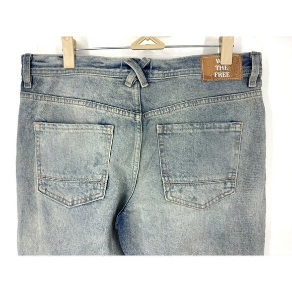 NWOT Free People Light Wash Straight Leg Jeans Blue 27 - Picture 5 of 6